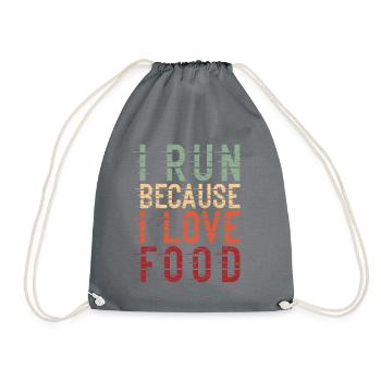 I Run Because I Love Food Coureur Jogger - Sac de sport léger - gris - Devant