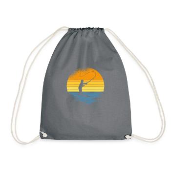 Vintage Fly Fishing Gift for Fisherman - Sac de sport léger - gris - Devant