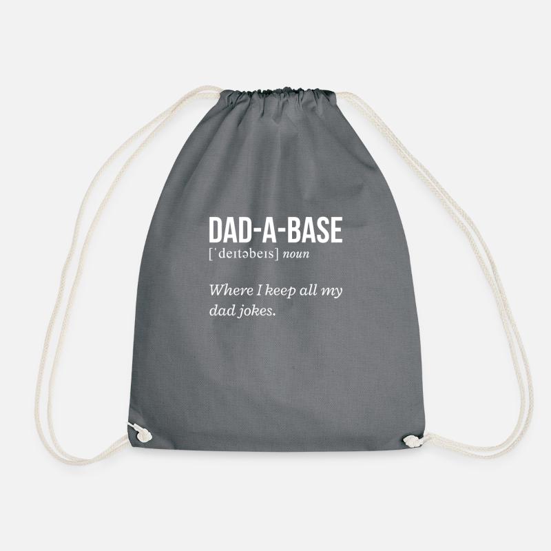 Where I Keep My Dad Jokes Dad A Base Definition - Turnbeutel - Grau