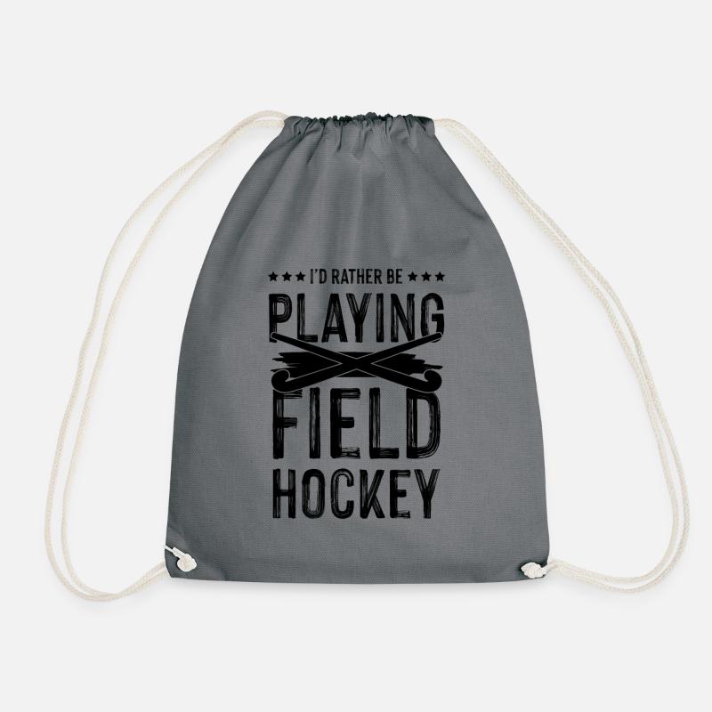 Playing field hockey - Drawstring Bag - grey