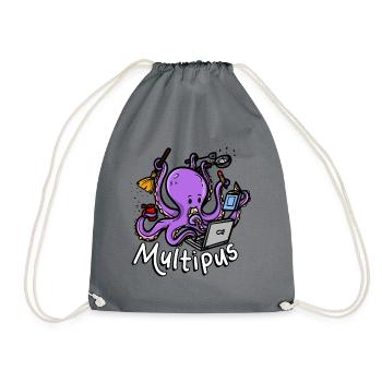 Multipus Multitasking Oktopus - Turnbeutel - Grau - Vorne