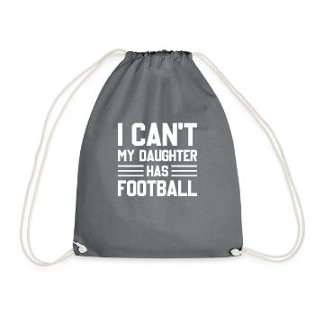 Je ne peux pas ma fille a football Football Maman Papa - Sac de sport léger - gris - Devant