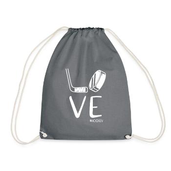 Love Hockey - Joueurs de hockey sur glace - Sac de sport léger - gris - Devant