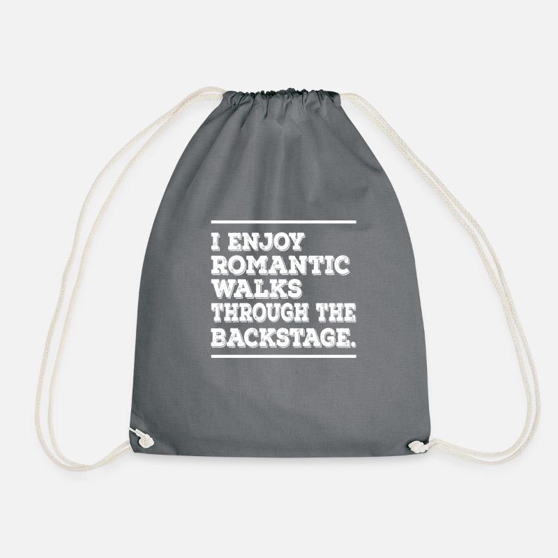 Backstage Tech Crew Art for a Theater Technician - Drawstring Bag - grey