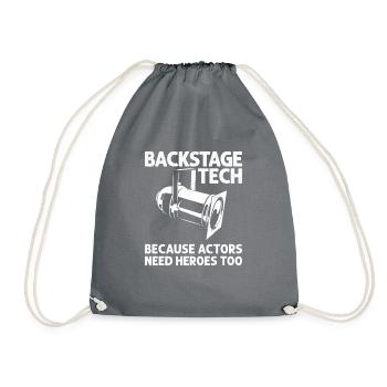 Parce que les acteurs ont aussi besoin de héros, technicien de scène - Sac de sport léger - gris - Devant