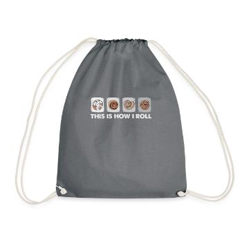 This Is How I Roll - Cinnamon Roll Baker - Drawstring Bag - grey - Front