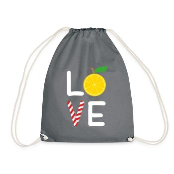 Love Lemonade - Entreprise de jus de citron - Sac de sport léger - gris - Devant