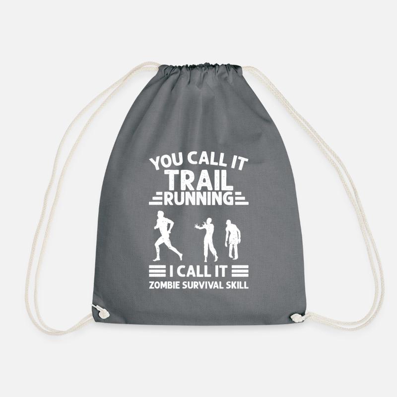 I Call It Zombie Survival Skill, Trailrunner - Turnbeutel - Grau