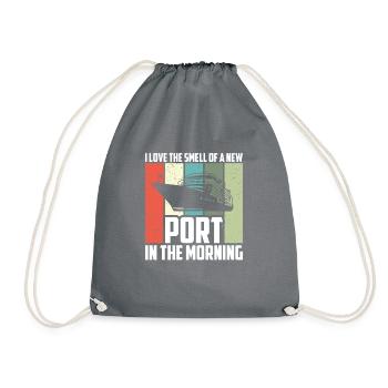 J’adore l’odeur du nouveau port lors de la croisière du matin - Sac de sport léger - gris - Devant