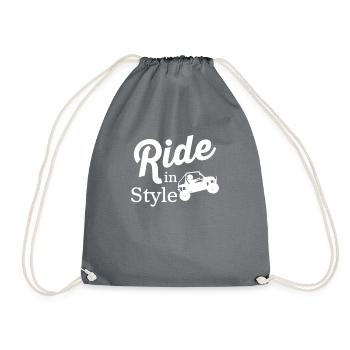 Ride In Style - SxS Side-By-Side UTV - Drawstring Bag - grey - Front