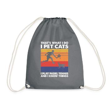 Je joue au padel tennis I Pet Cats, Padel Tennis - Sac de sport léger - gris - Devant