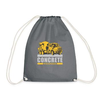 Concrete Whisperer, Fahrer Betonfahrzeuge - Turnbeutel - Grau - Vorne