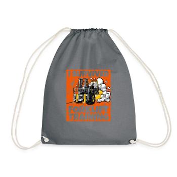 I Survived Forklift Training, New Forklift - Drawstring Bag - grey - Front