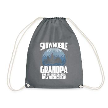 Like A Regular Grandpa Only Cooler Schneemobil Opa - Turnbeutel - Grau - Vorne