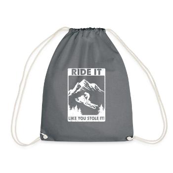 Ride It Like You Stole It, Schneemobil - Turnbeutel - Grau - Vorne