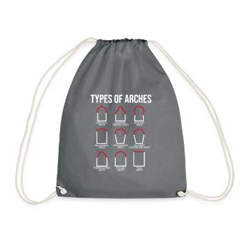 Types d’arches, Ingénieur architecte - Sac de sport léger - gris - Devant