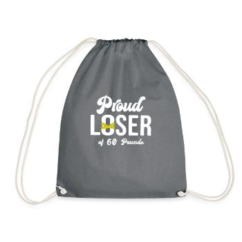 Proud Loser Of 60 Pounds, Gastric Surgery Weight L - Turnbeutel - Grau - Vorne