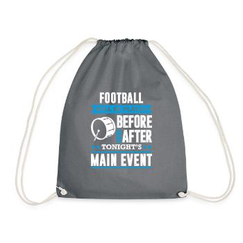 Funny Marching Band Season Bass Drum Player - Drawstring Bag - grey - Front