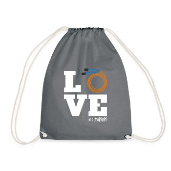 Corde à sauter d’amour - Sac de sport léger - gris - Devant