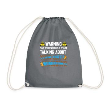 May Start Talking About Dirty Window Window Cleaner - Drawstring Bag - grey - Front