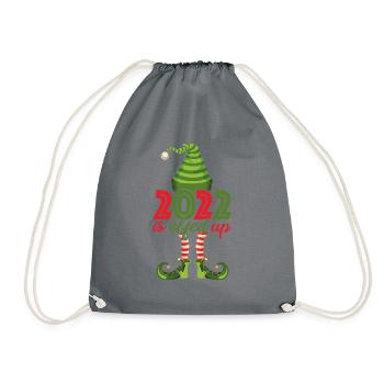 2022 est Elfed Up - Drôle de pyjama familial de Noël - Sac de sport léger - gris - Devant