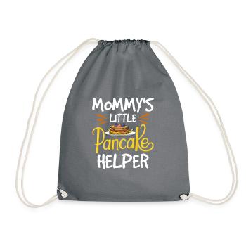 Mommy's Little Pancake Helper, Pancake Frühstück - Turnbeutel - Grau - Vorne