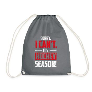 Désolé je ne peux pas c’est la saison du hockey, hockey sur glace - Sac de sport léger - gris - Devant