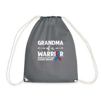 Grand-mère d’un guerrier, ruban rouge et bleu HLHS - Sac de sport léger - gris - Devant