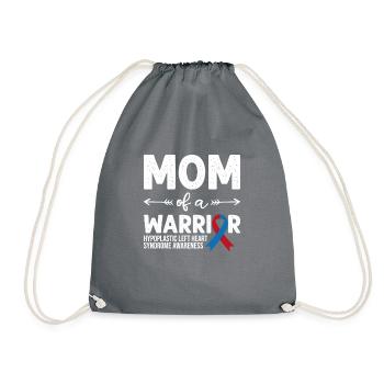 Maman d’un guerrier, Ruban rouge et bleu HLHS Sensibilisation - Sac de sport léger - gris - Devant