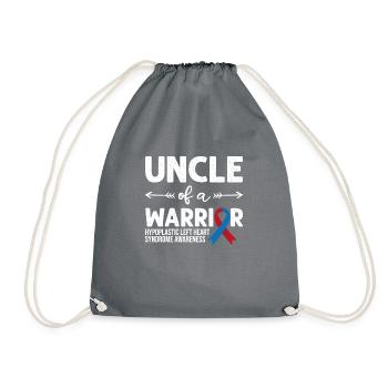 Oncle d’un guerrier, ruban rouge et bleu HLHS - Sac de sport léger - gris - Devant
