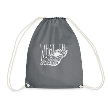 What The Shell - Collecting Shells - Drawstring Bag - grey - Front