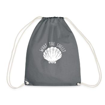 What The Shell - Collecting Shells - Drawstring Bag - grey - Front