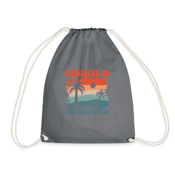 Addicted To Portable Homes, Muschel sammeln - Turnbeutel - Grau - Vorne