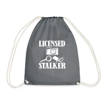Licensed Stalker - Privatdetektiv - Turnbeutel - Grau - Vorne