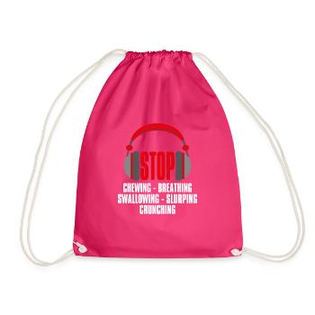 Arrêtez de mâcher Respiration Avaler, misophonie - Sac de sport léger - fuchsia - Devant