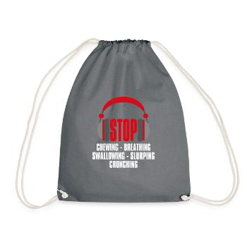 Stop Chewing Breathing Swallowing, Misophonie - Turnbeutel - Grau - Vorne