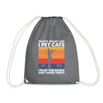 C’est ce que jouent les chats de compagnie Le clairon Savoir des choses - Sac de sport léger - gris - Devant