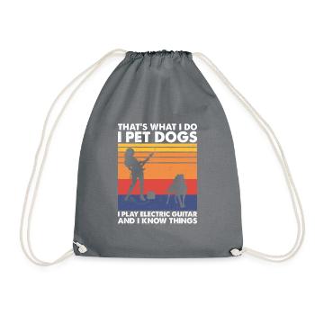 Pet Dogs Play Electric Guitar & Know Things - Turnbeutel - Grau - Vorne