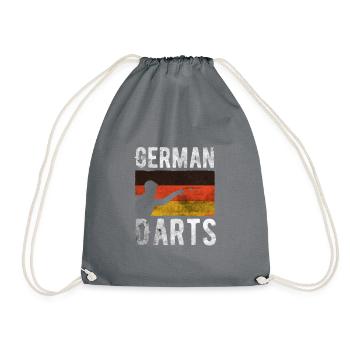 Joueur de fléchettes allemand Hobby Dart Drapeau vintage - Sac de sport léger - gris - Devant
