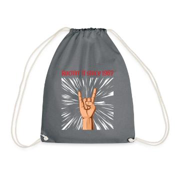Rockin it depuis 1967 Heavy Metal Birthday Greeting - Sac de sport léger - gris - Devant