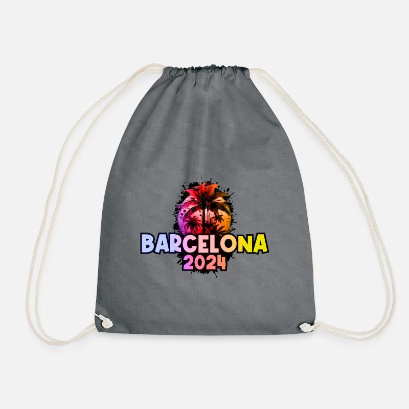 Barcelone 2024 colorée - Sac de sport léger - gris