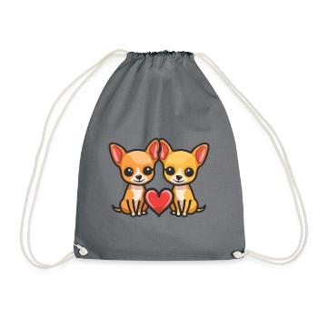 Chihuahua Chiens Couple Amour Couple Amoureux - Sac de sport léger - gris - Devant