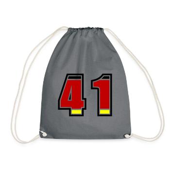 41 Nummer Deutschland Trikot - Turnbeutel - Grau - Vorne