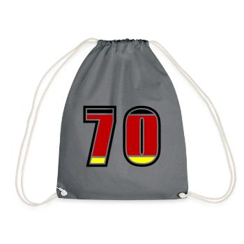 70 Number Germany Jersey - Drawstring Bag - grey - Front