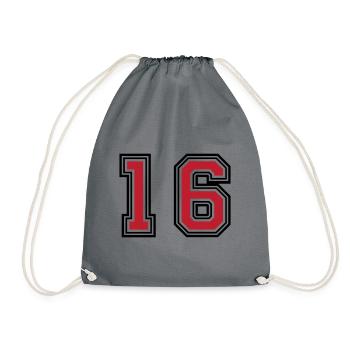 16 Symbole numérique - Sac de sport léger - gris - Devant