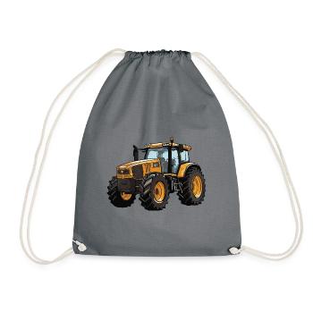 Traktor Farmer Symbol - Turnbeutel - Grau - Vorne