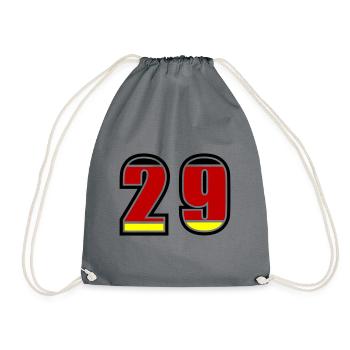 29 Nummer Deutschland Trikot - Turnbeutel - Grau - Vorne