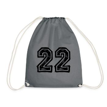 22 Nombre de maillot - Sac de sport léger - gris - Devant