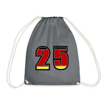 25 Number Germany Jersey - Drawstring Bag - grey - Front