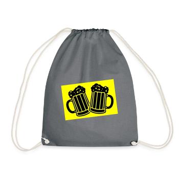 Symbole de boire de la bière - Sac de sport léger - gris - Devant